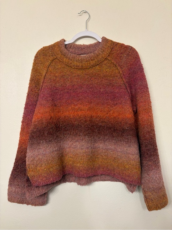 NATURAL LIFE Sweaters - Natural Life Women’s Mauve/Rust/Pink Oversized Ombre Crewneck Sweater Medium